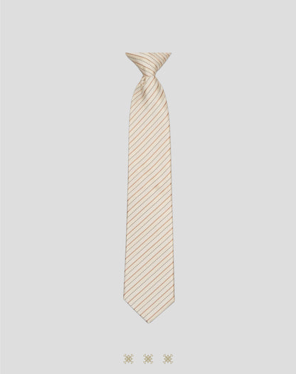 Corbata beige con nudo 33-087