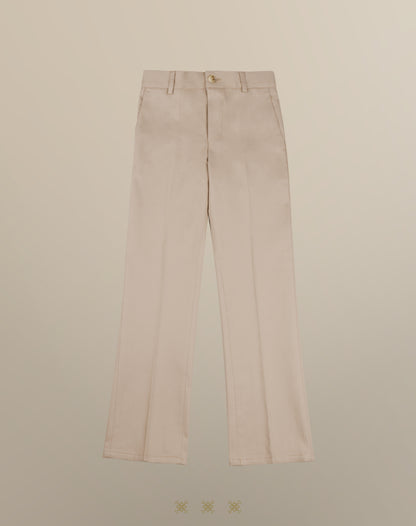 Pantalón de lino kaki 33-082