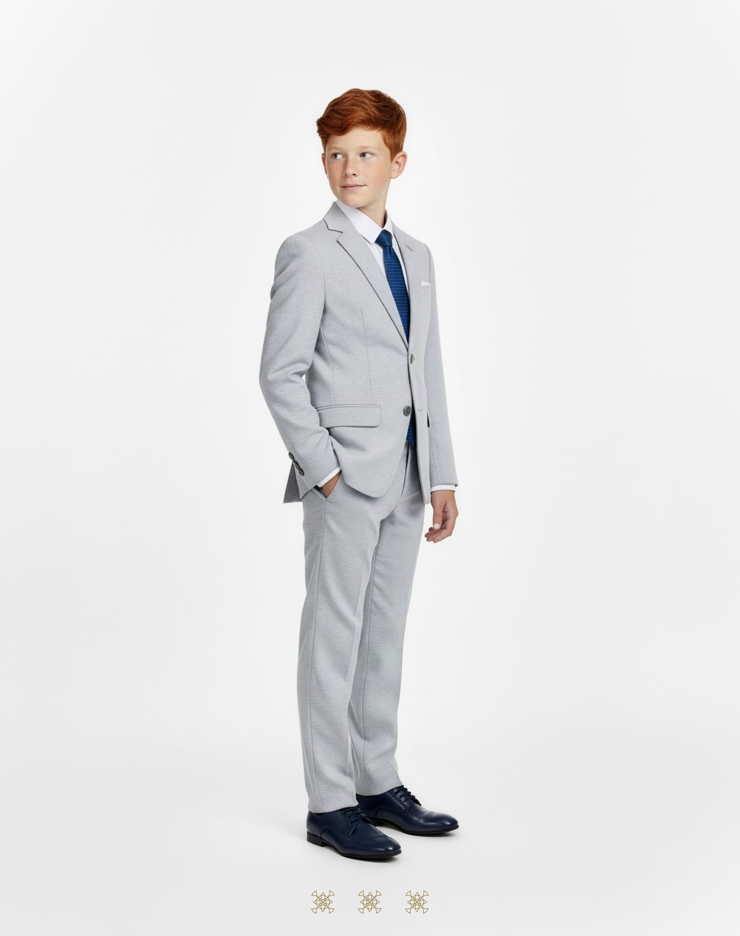 Traje primera comunión gris 33-099