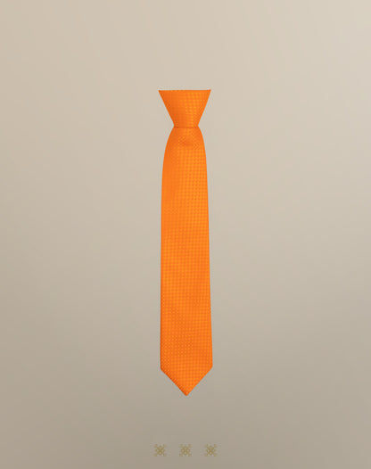 Corbata naranja con nudo 40-005