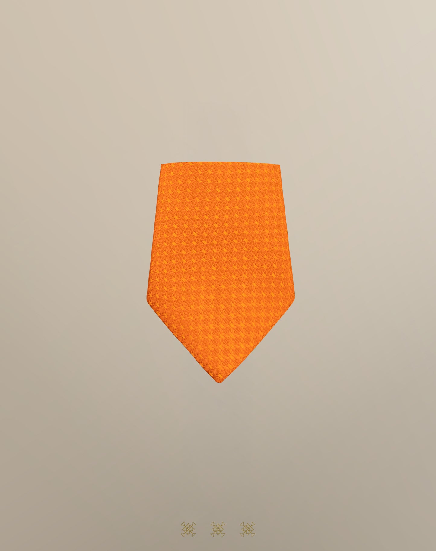 Corbata naranja con nudo 40-005