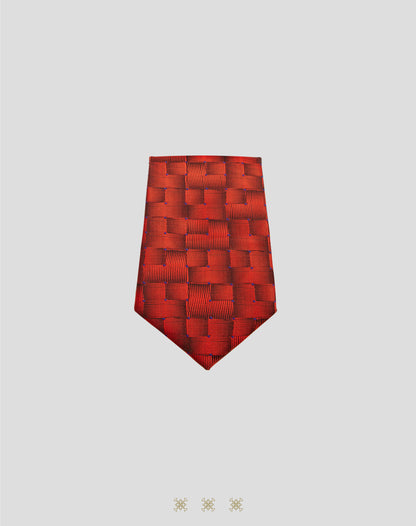 Corbata rojo quemado con nudo 40-006