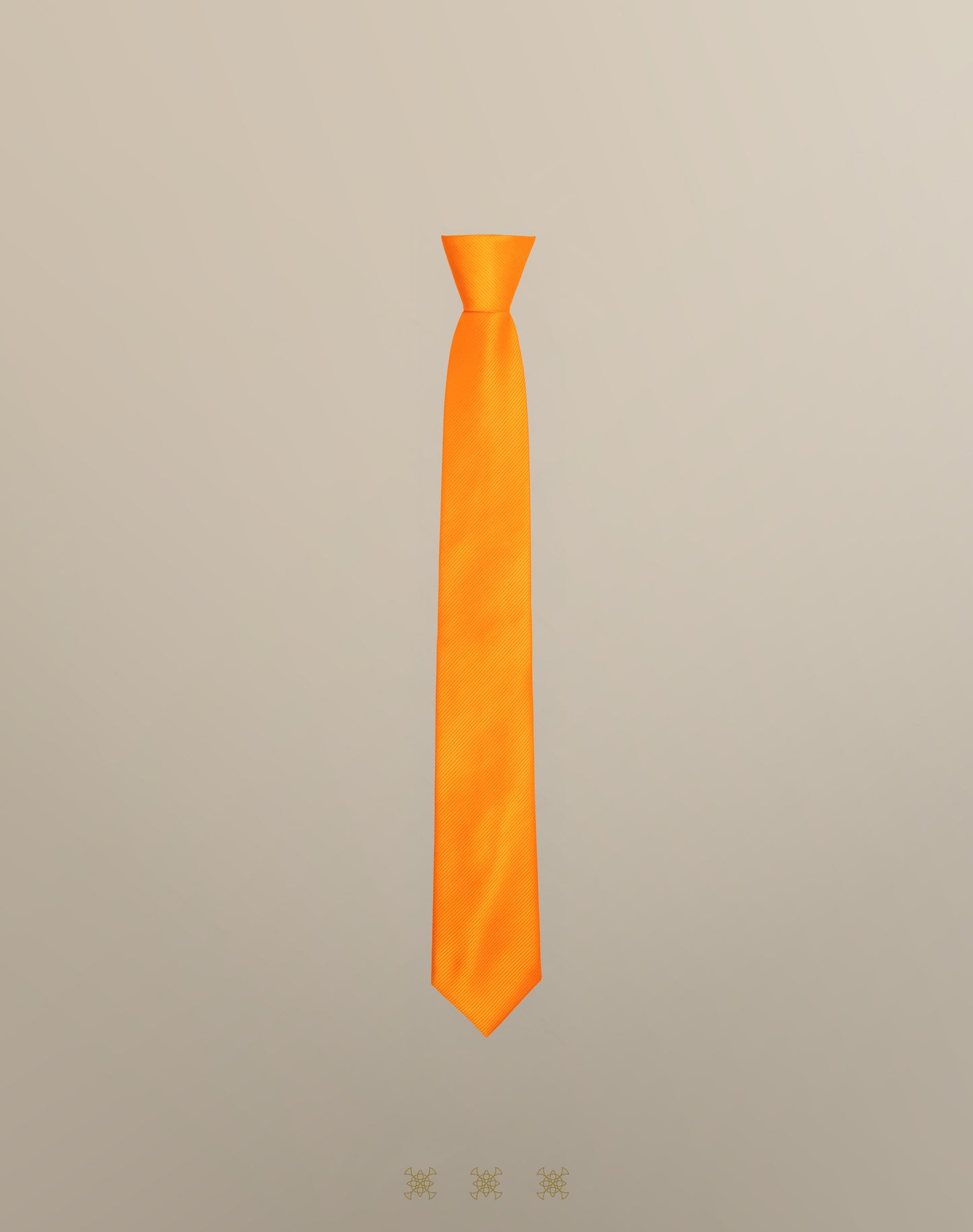 Corbata Naranja con nudo 40-006