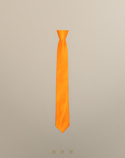 Corbata Naranja con nudo 40-006