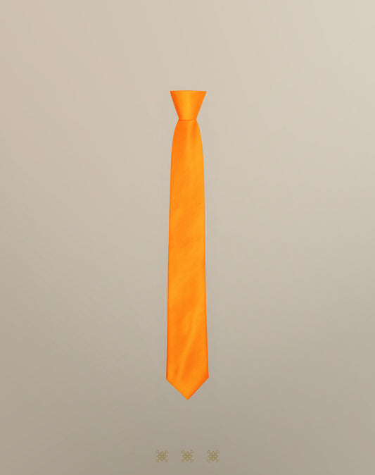 Corbata Naranja con nudo 40-006