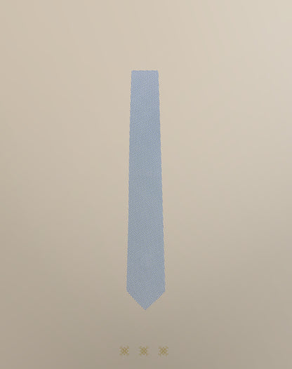 Corbata azul sin nudo 40-018