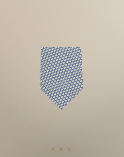 Corbata azul sin nudo 40-018