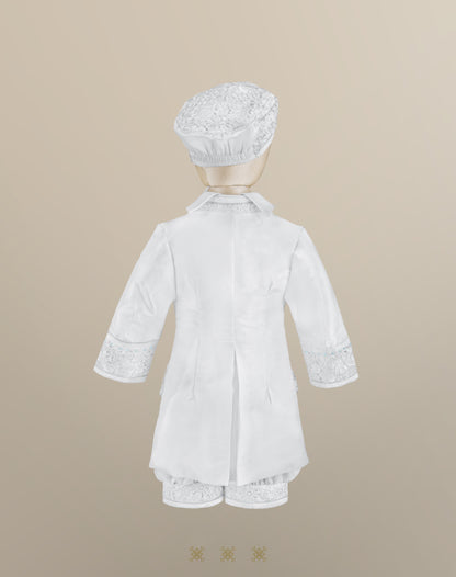 Ropón  de bautizo estilo príncipe blanco 69-023