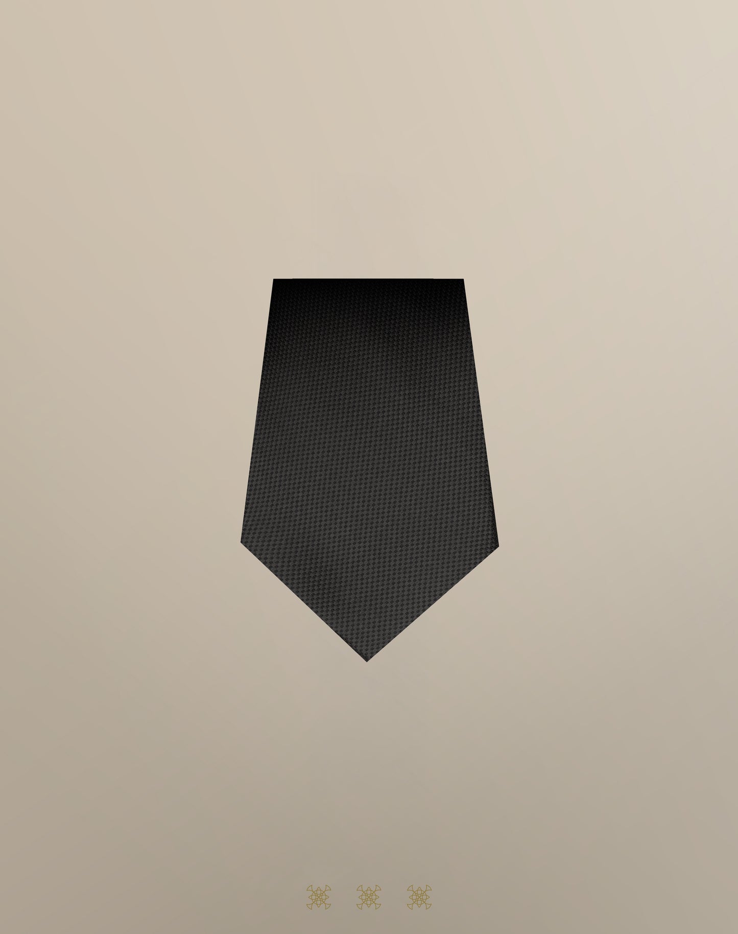 Corbata negra sin nudo 70-007