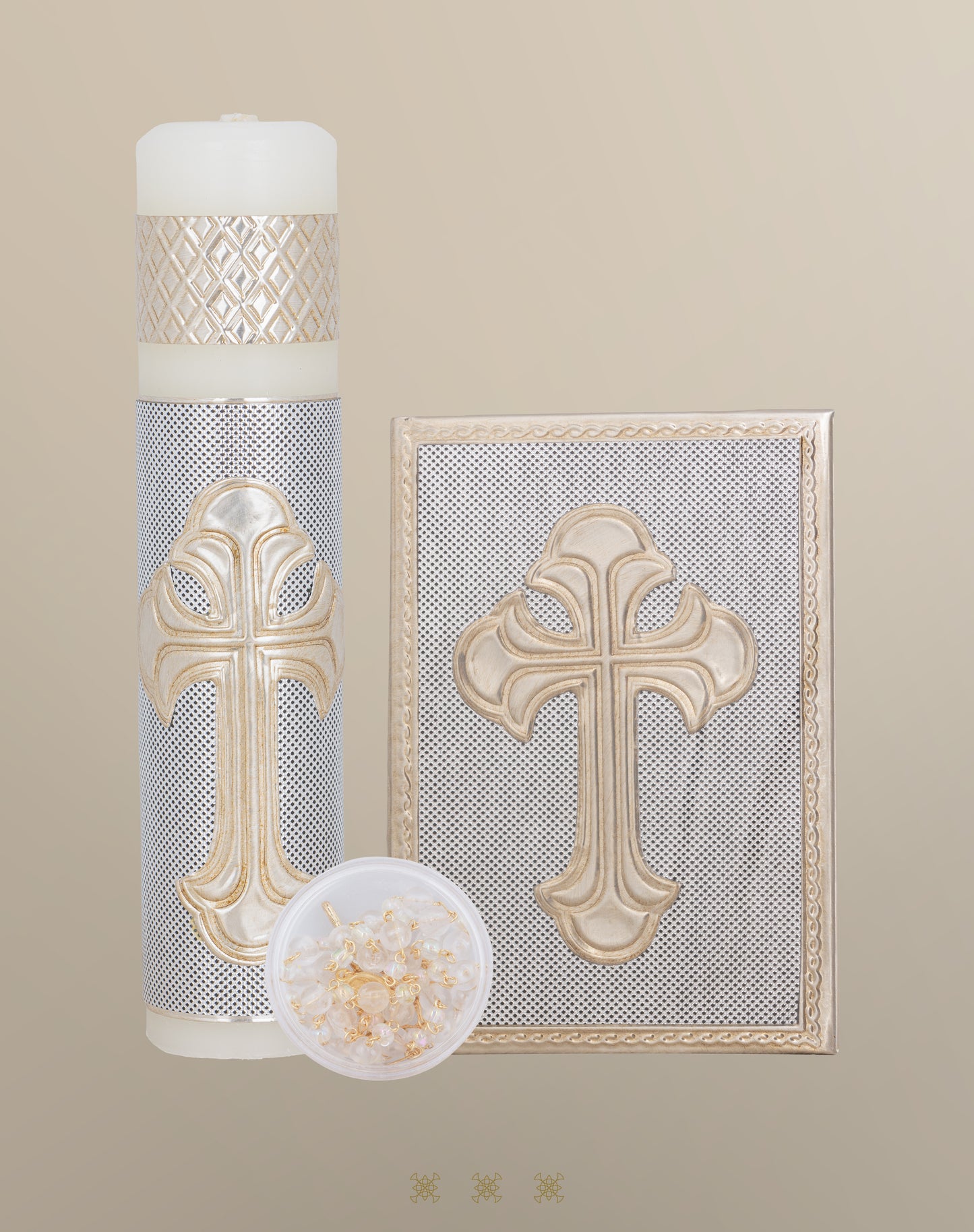 Set de vela primera comunión dorado 17-453