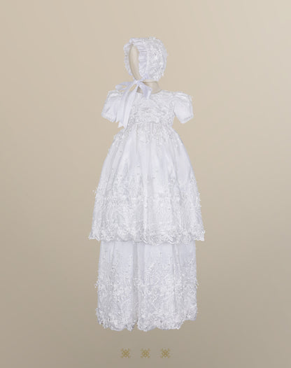 Ropón de bautizo de niña blanco 73-132
