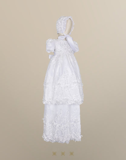 Ropón de bautizo de niña blanco 73-132