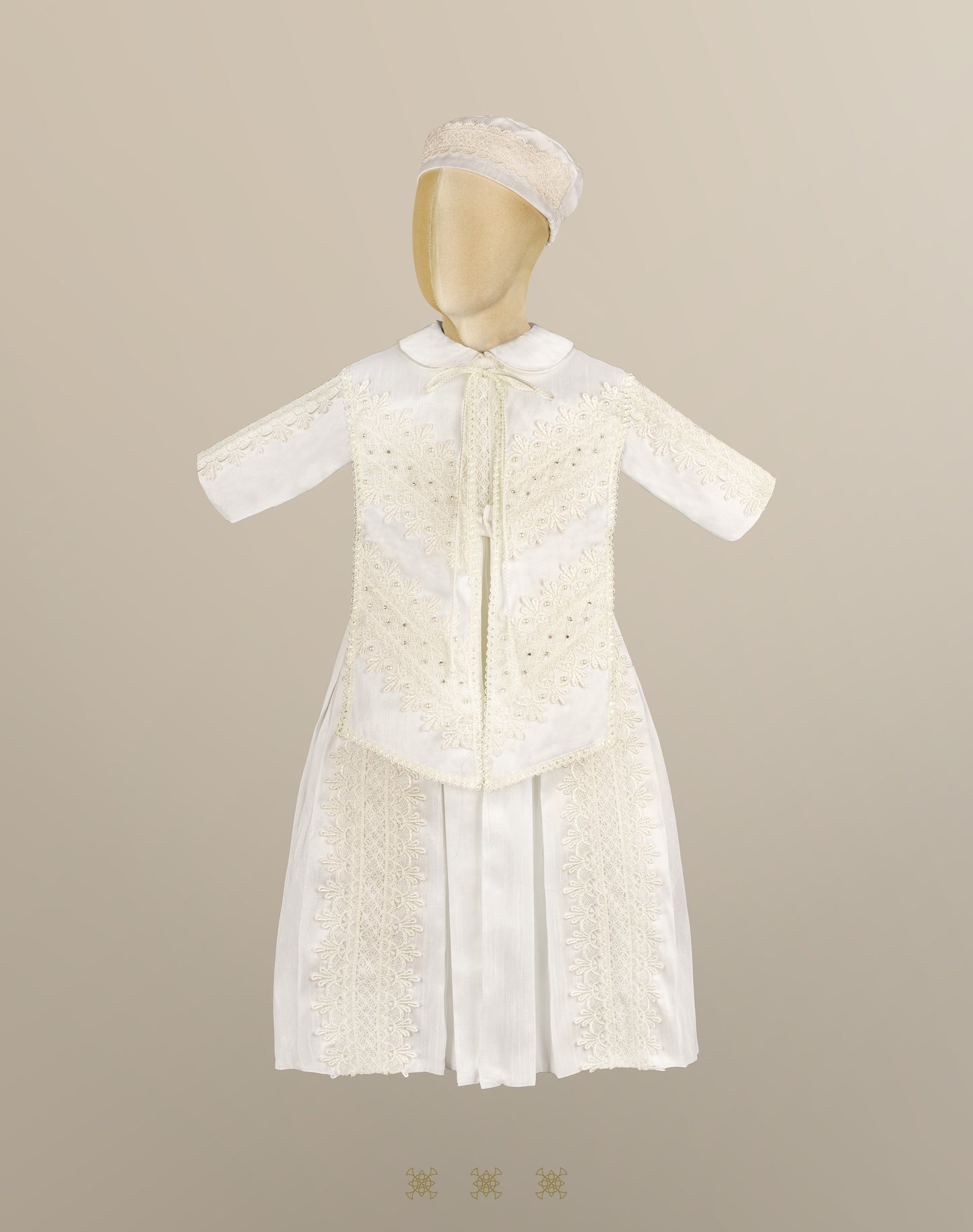 Ropón  de bautizo para niño 73-135