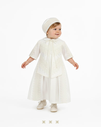 Ropón  de bautizo para niño 73-135