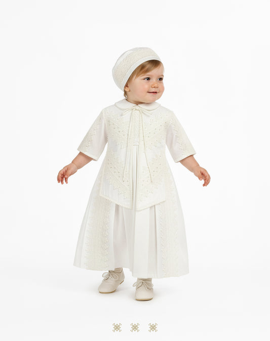 Ropón  de bautizo para niño 73-135