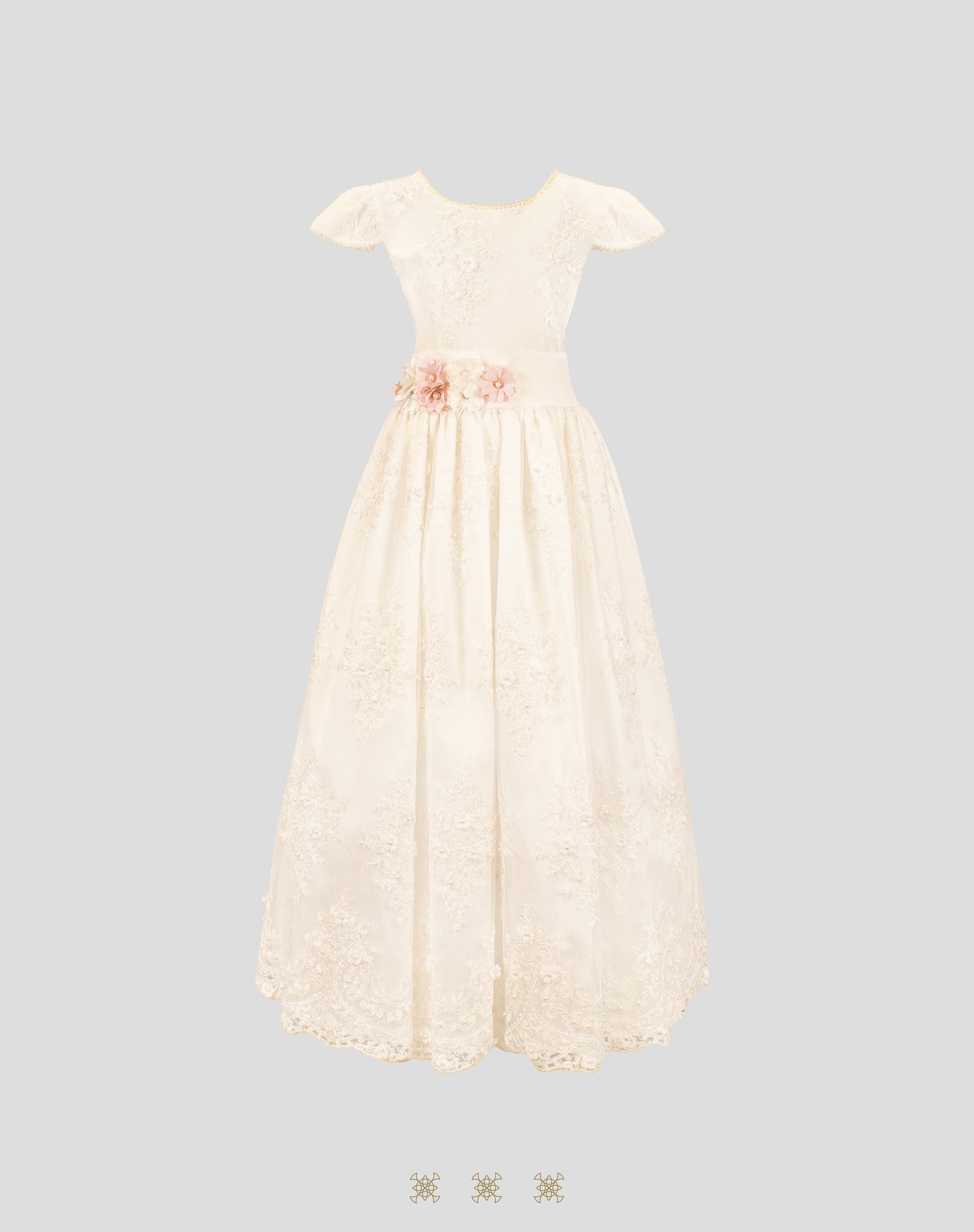 Vestido juvenil hueso 80-007