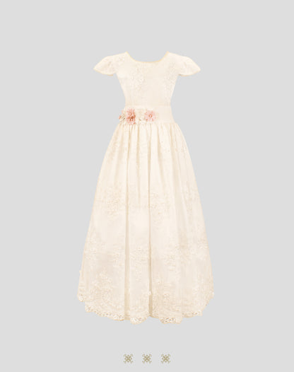 Vestido juvenil hueso 80-007