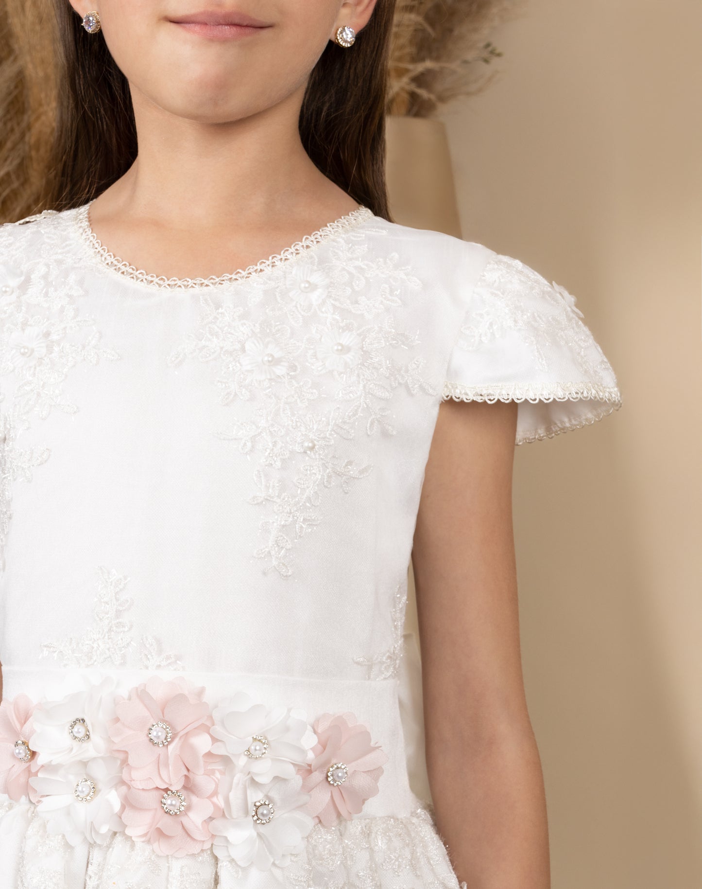 Vestido juvenil hueso 80-007
