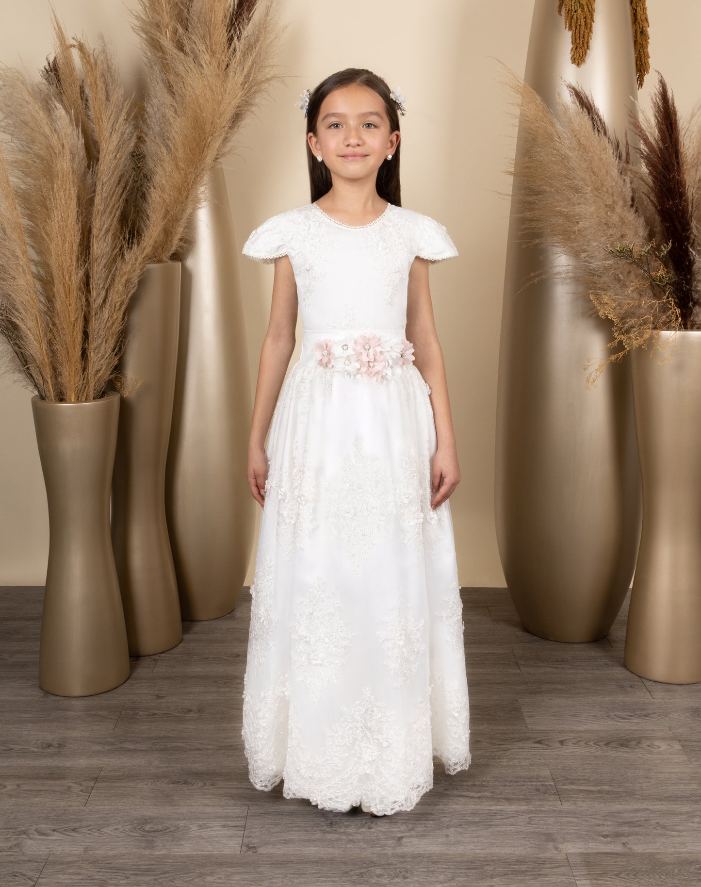 Vestido juvenil hueso 80-007