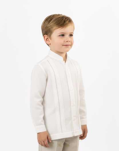 Guayabera infantil hueso 83-001