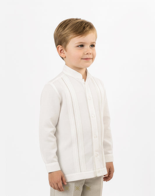 Guayabera infantil hueso 83-001