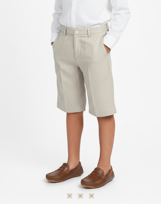 Bermuda de lino jaspeado 83-004