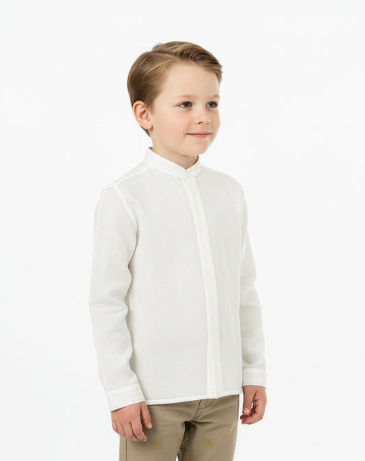 Guayabera infantil hueso 83-005