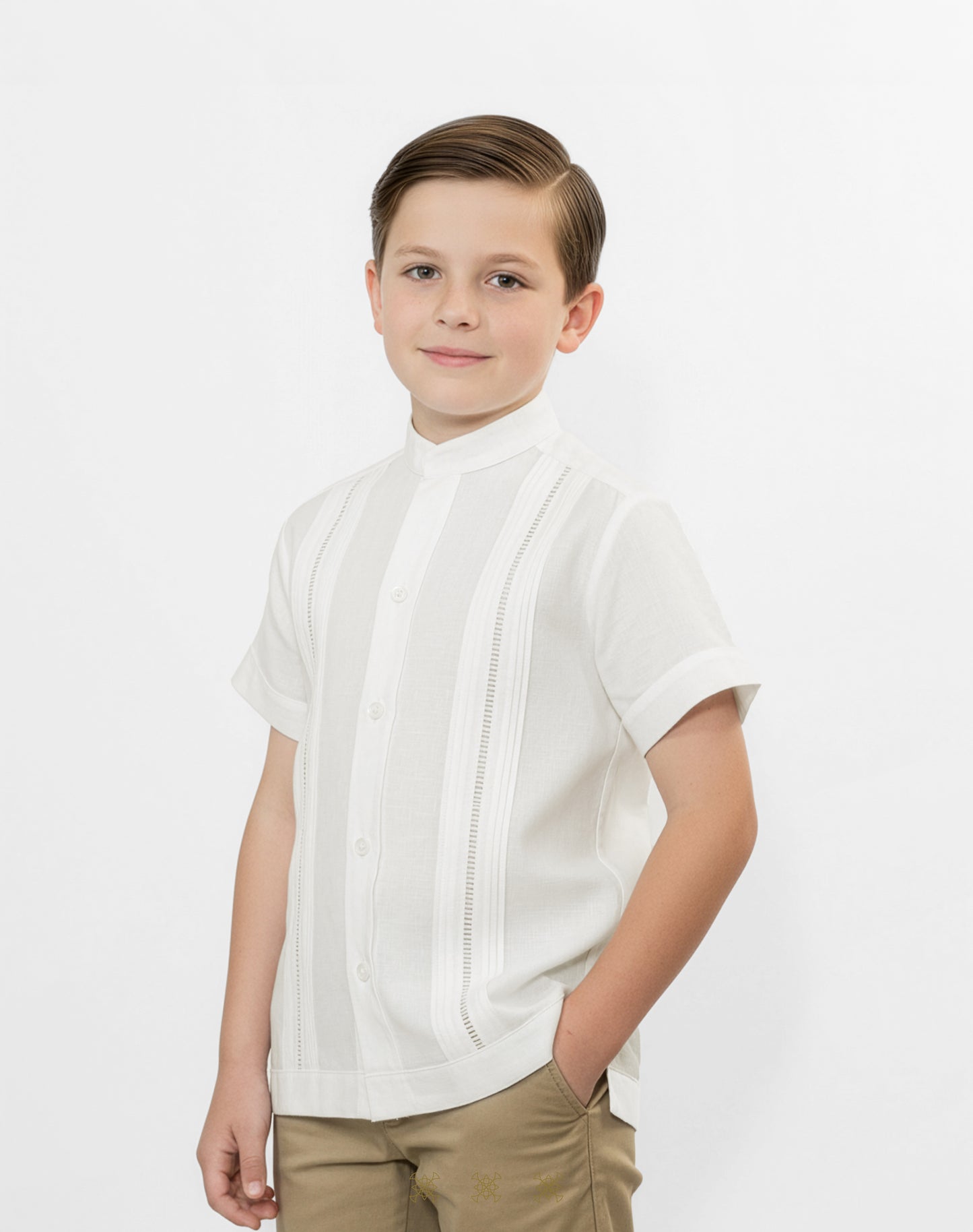 Camisa guayabera hueso 83-007