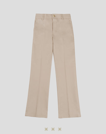 Pantalón de lino kaki 33-082