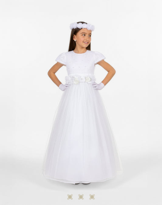 Vestido de Primera comunión blanco 84-001
