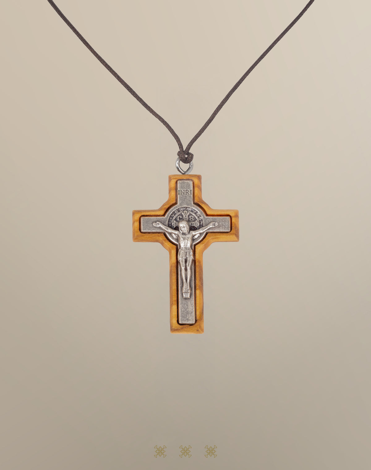 Cruz de Olivo plata de Primera Comunión 90-051