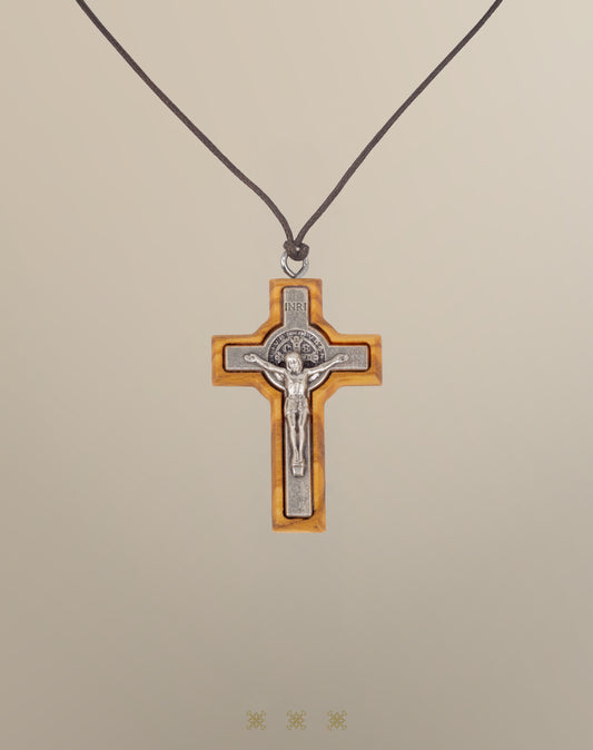 Cruz de Olivo plata de Primera Comunión 90-051