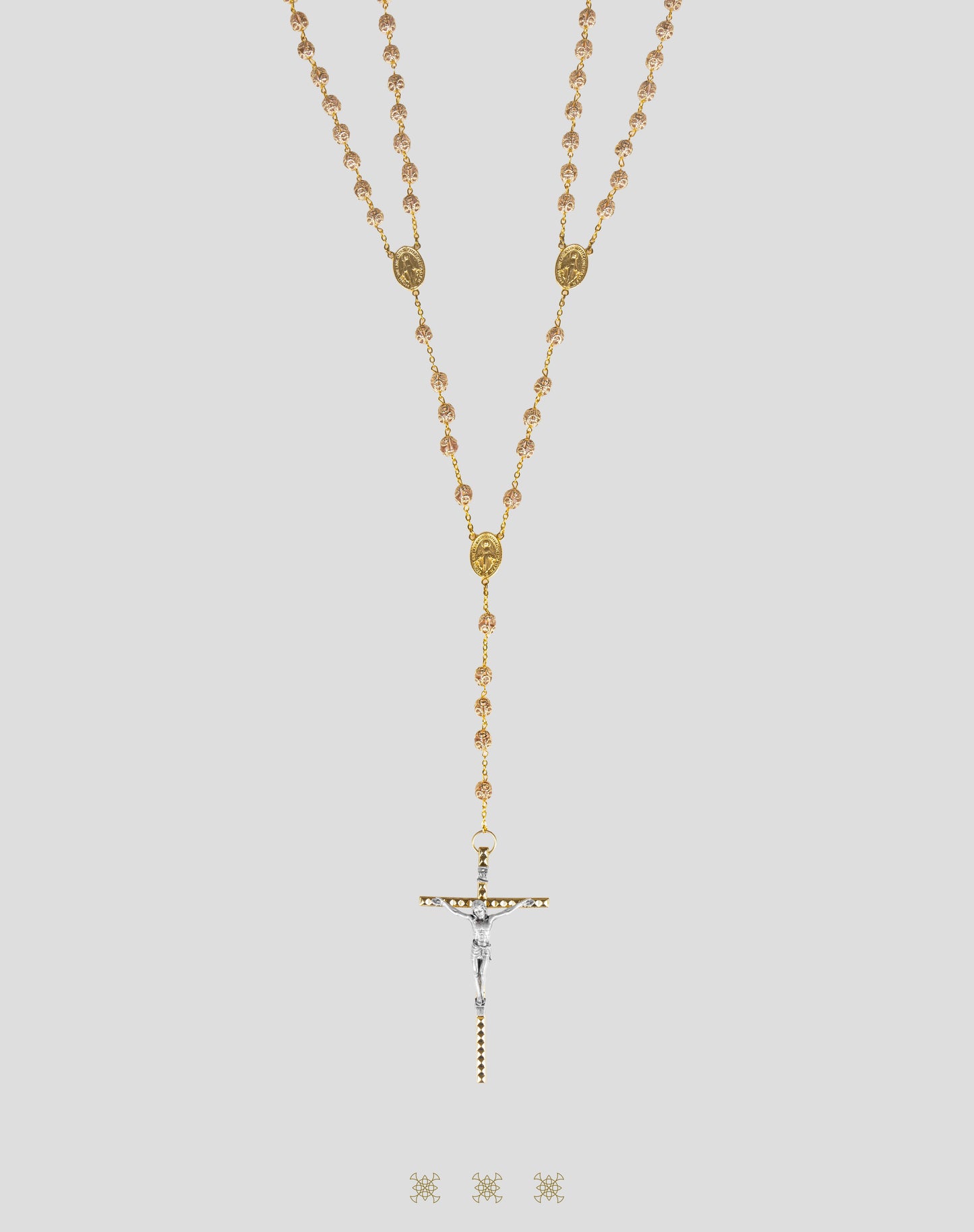 Lazo de boda italiano dorado/rosa 90-096