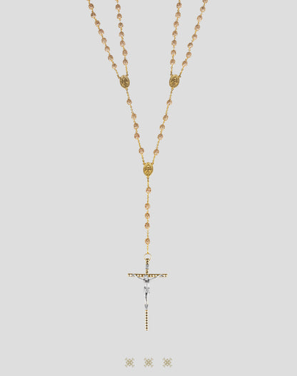 Lazo de boda italiano dorado/rosa 90-096