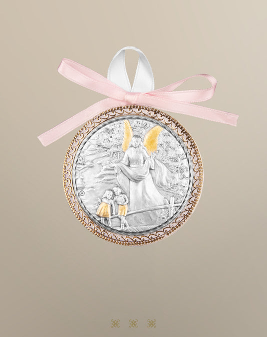 Medalla de Cuna plata/dorado para Bautizo 90-151