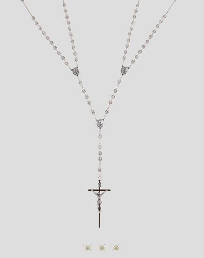 Lazo de boda italiano plata / blanco 90-180
