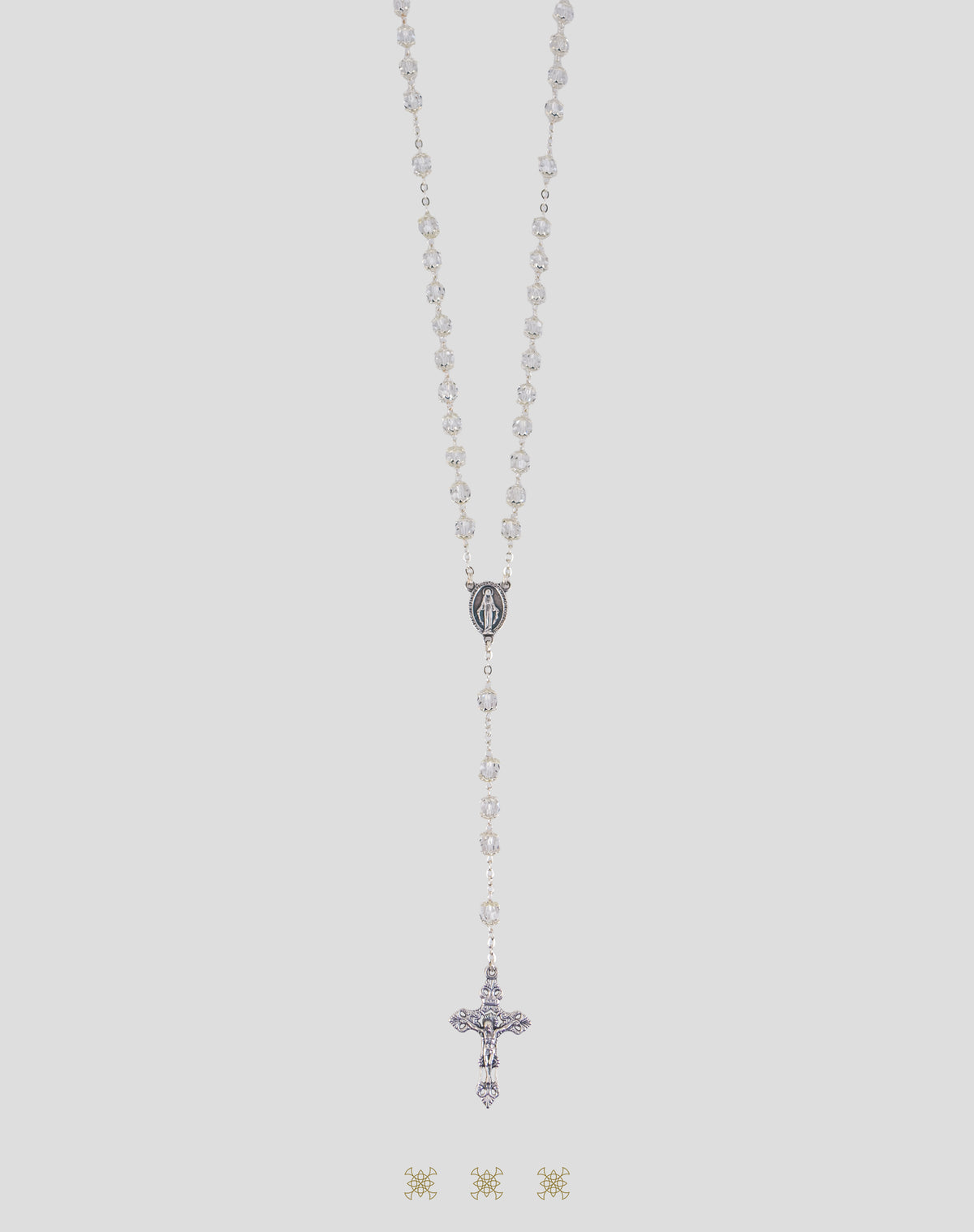 Rosario blanco / plata 90-293