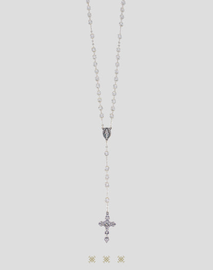 Rosario blanco / plata 90-293