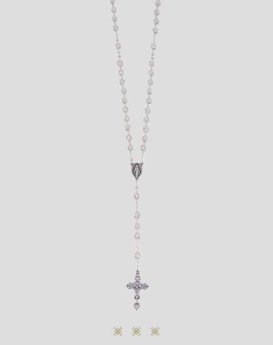 Rosario blanco / plata 90-293