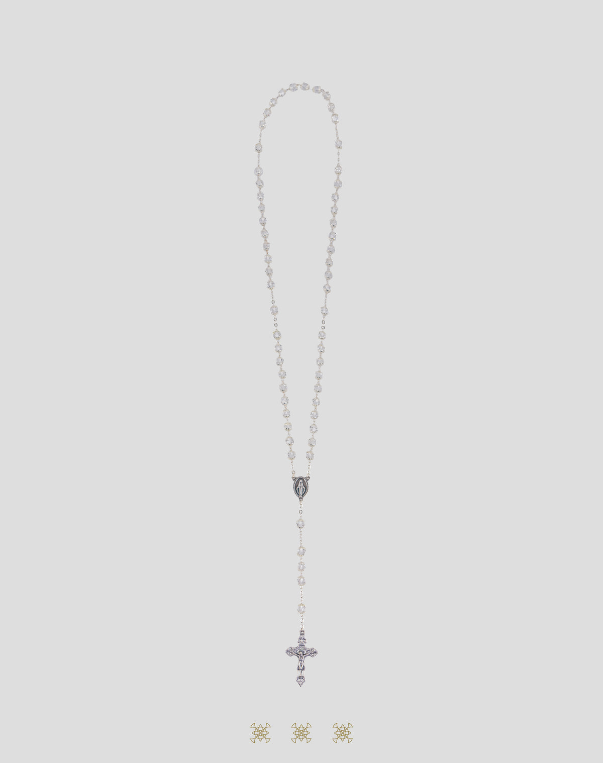 Rosario blanco / plata 90-293