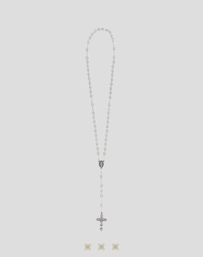 Rosario blanco / plata 90-293