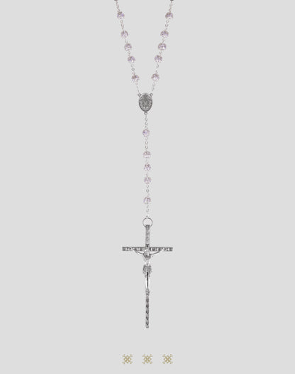 Lazo italiano de boda plata / rosa 90-325