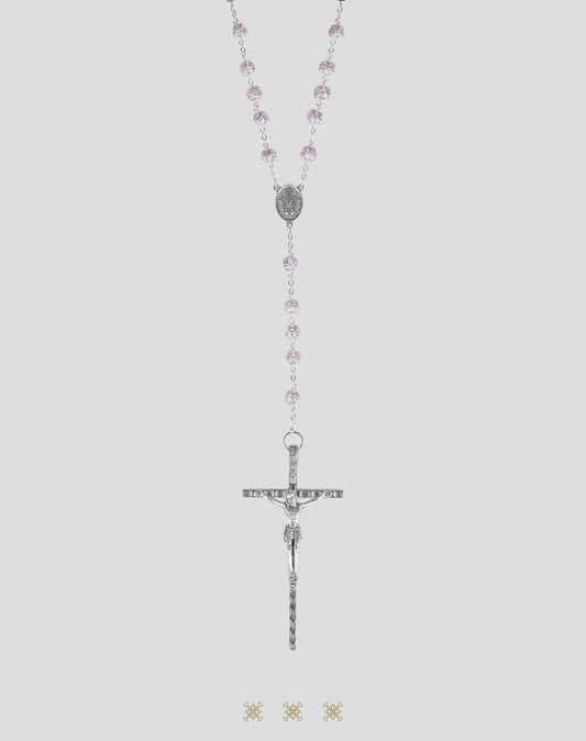 Lazo italiano de boda plata / rosa 90-325