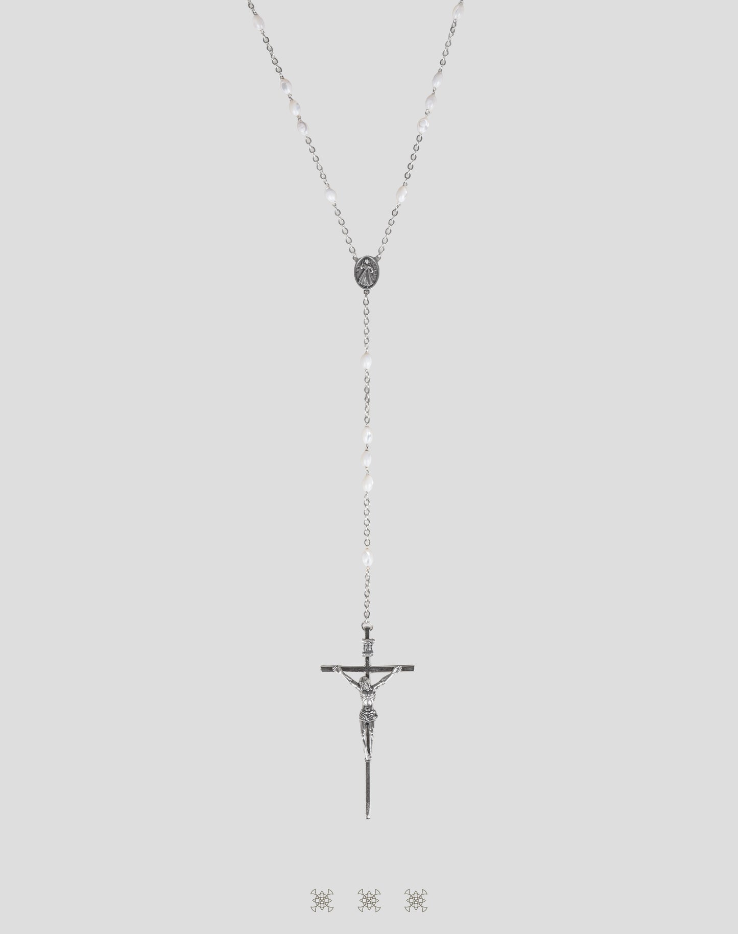 Lazo de boda italiano plata/ blanco 90-329