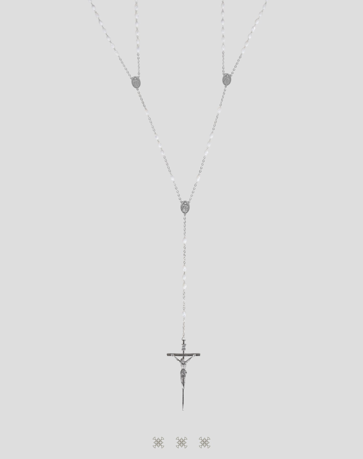 Lazo de boda italiano plata/ blanco 90-329