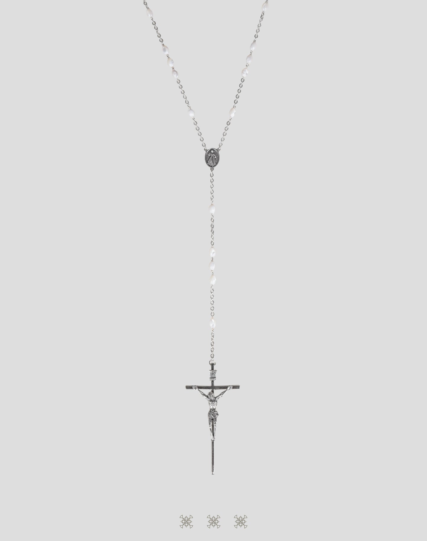 Lazo de boda italiano plata/ blanco 90-329