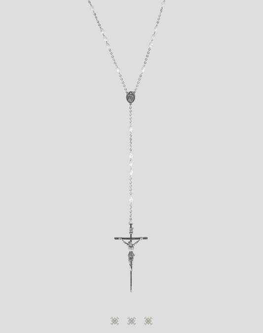 Lazo de boda italiano plata/ blanco 90-329