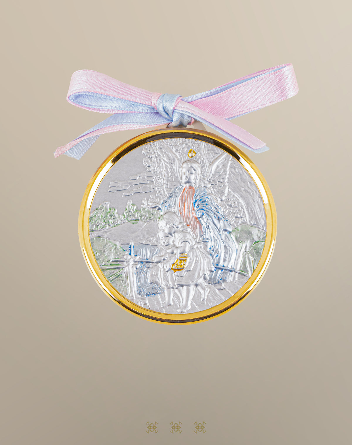 Medalla de Cuna plata/dorado para Bautizo 90-478
