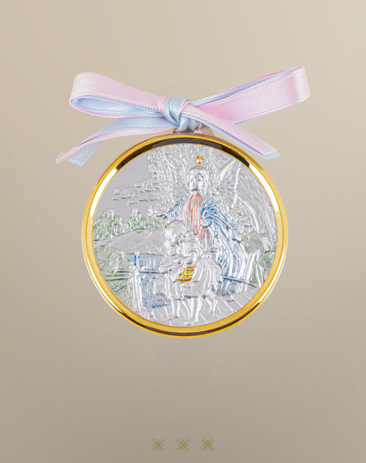 Medalla de Cuna plata/dorado para Bautizo 90-478
