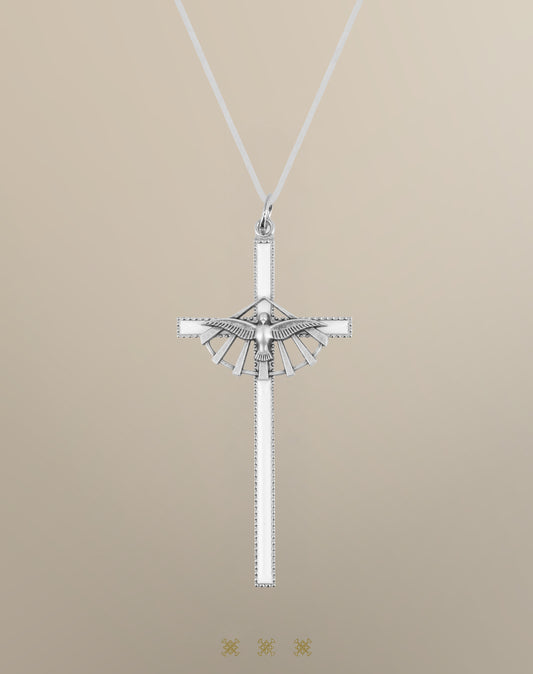 Cruz plateada primera comunión 90-500